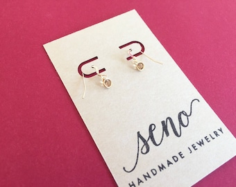 Swarovski channel stones earrings
