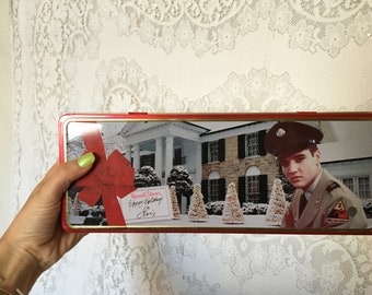 Vintage 90's Elvis Russell Stover box/Vintage Elvis memorabilia