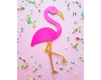 Flamingo Cake Topper. Flamingo. Flamingo Party. Flamingo Theme. Flamingo Decorations. Flamingo Centerpiece. Flamingo Prop. Luau. Luau Party.