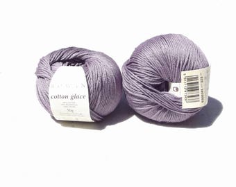 Rowan cotton glace yarn, purple yarn, Destash Yarn