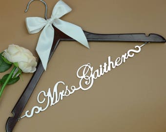 Wedding Hanger Personalized Wedding Dress Hanger, Bridal Hanger for Bride, Bridal Shower Gift,Bridesmaid Dress Hanger, Wedding Gift