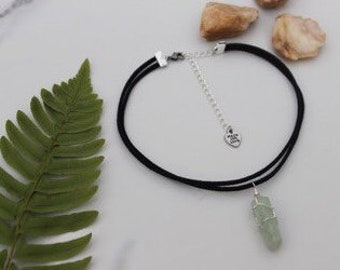 Jade double wrap choker