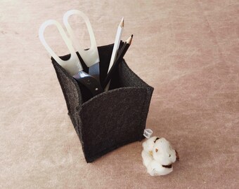 felt pen holder, felt desk accessories, desk organizer, home office decor, desktop accessories, office storage, office organizer