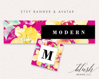 Modern Etsy Banner and Avatar | Shop Graphics, Store Graphics, Etsy Banner, Etsy Avatar