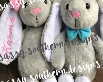 Flower Girl Gift, Wedding, Plush Bunny, Bunny Rabbit, Stuffed Animal, Stuffed Rabbit, Personalized Easter Bunny, Stuffed Easter Bunny