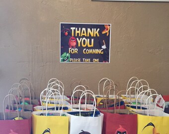 Birds that are angry favor bags
