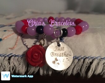 Just Breathe themed Bracelet