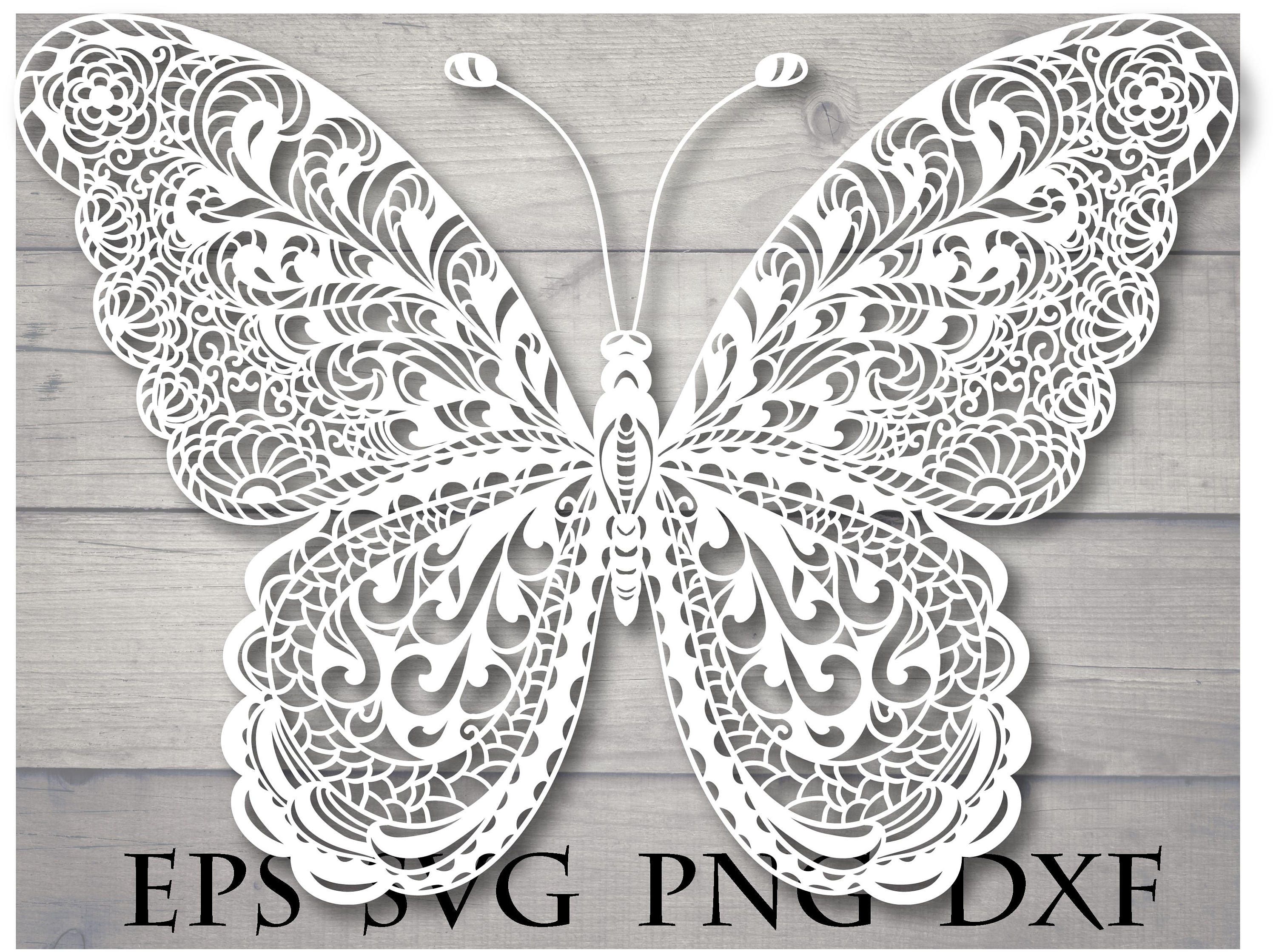 Download Mandala butterfly svg / zentangle butterfly svg / butterfly mandala / butterfly zentangle ...