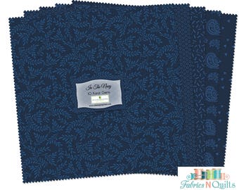 Layer Cake-Wilmington Essentials-In the Navy-Tonal Fabrics-10 inch squares