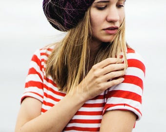 Slouchy beanie hat, Slouchy hat, Knit beanie, Knit hat, Knitted beanies, Merino Wool beanie. Hand knit hat, Oversized beanie,