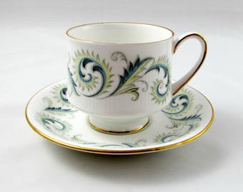 Royal Standard Garland Tea Cup and Saucer, Vintage Bone China
