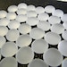 50 Small Glass Gems - FROSTED White Gems - Mosaic/Wedding/Floral Displays - Half Marbles/Cabochons/Vase Fillers