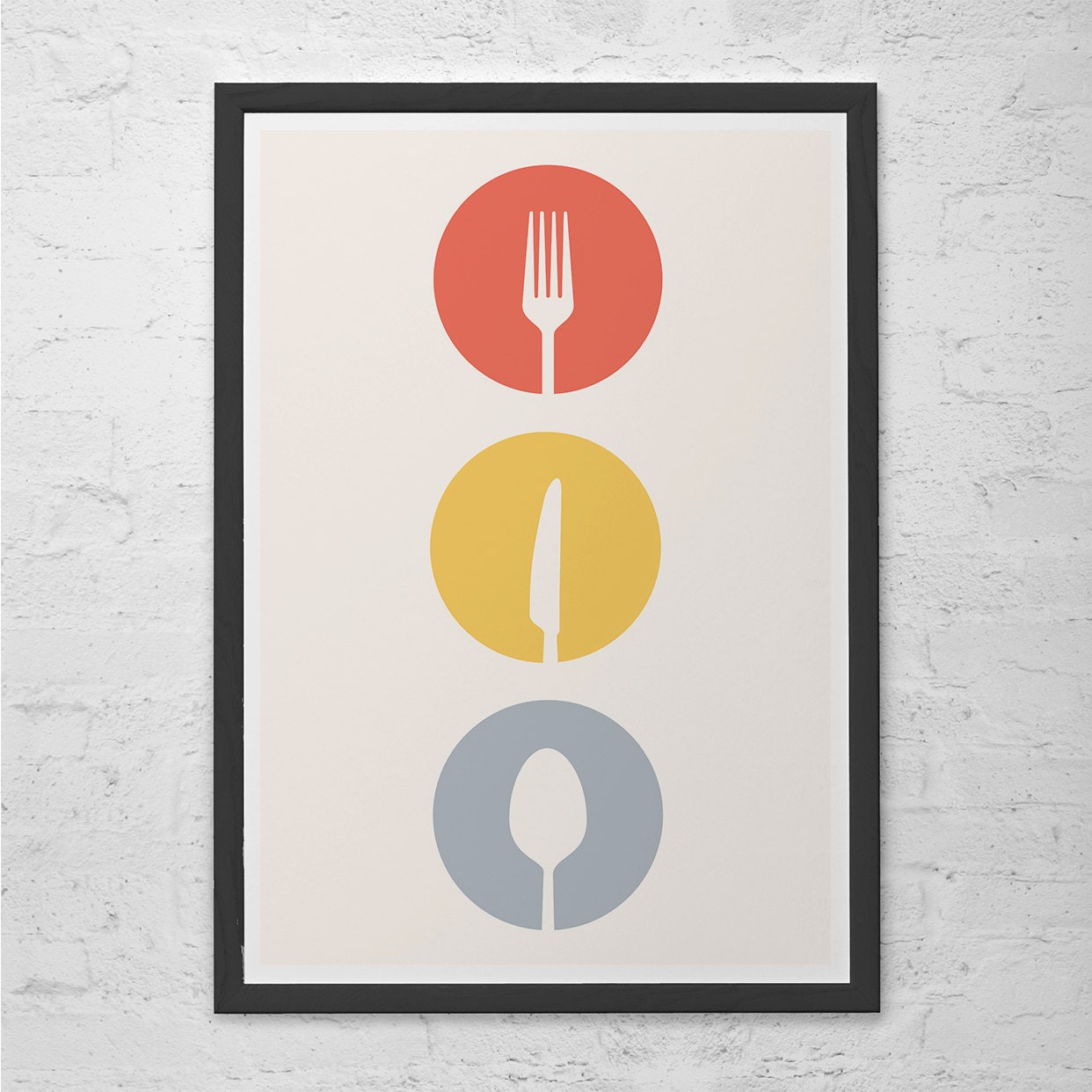 UTENSILI cucina Art Poster posate minimalista metà del UTENSILI cucina Art Poster posate minimalista metà del