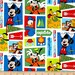 Disney Fabric, Disney Mickey Fabric: Mickey and friends- Explore Everywhere Blocks 100% cotton Fabric by the yard