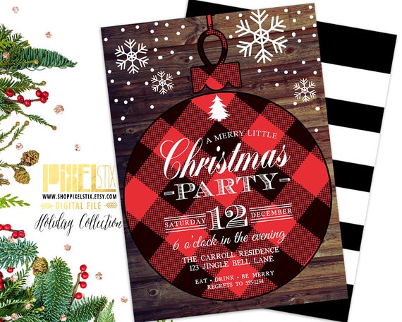 Christmas In The Barn Party Invitations 1