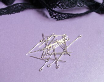25 stem look silver metal for making bracelets