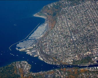 Poster, Many Sizes Available; Aerial View Of Ballard, Seattle