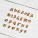Letters pendant brass gold plated A-Z lowercase chain pendant alphabet necklace