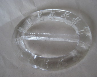 Glass Buckle Clear Vintage
