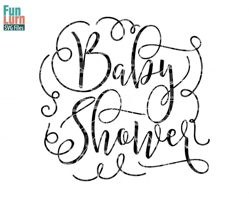 Download Baby Shower svg title graphic Baby shower word art for