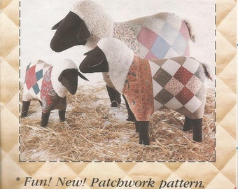 Country Sheep, Sewing Pattern, Patch Press, Patchwork, Vintage 1983, Craft Pattern, Sewing Supplies, Country Decor, Stuffed Sheep, Gift Idea