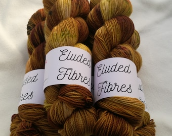 merino wool nylon hand dyed sock yarn 100g / 425m / Eluded Fibres / STATUE