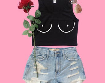 Boobs Feminist Crop Top