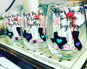 Never too far to wine together wine glass