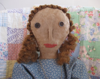 Primitive Folk Art Doll Katherine, OOAK, FAAP