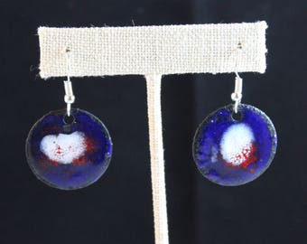 Enameled Copper Earrings (041917-024)