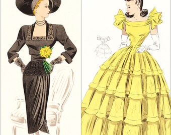 PDFs of vintage 1948 sewing pattern system - instant download