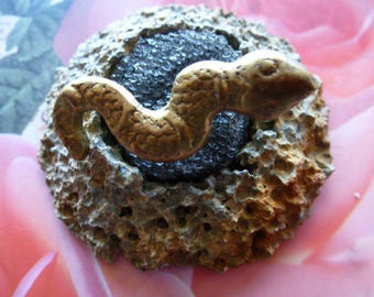 vintage 4 cm brass snake jewelry decoration