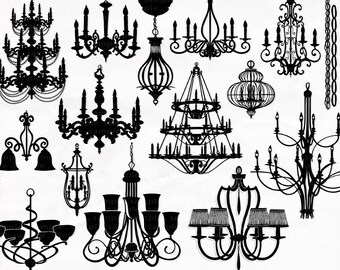 Chandelier Clip Art PNG Silhouettes Photoshop Brushes Chandelier Clip Art PNG Silhouettes Photoshop Brushes