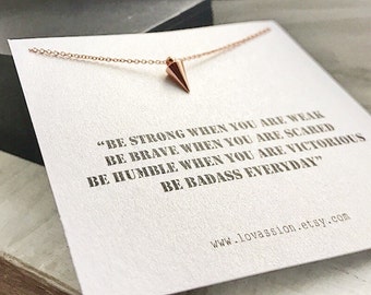 Tiny Stud Necklace, Rose gold stud necklace, layering necklace, rose gold jewelry