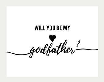 Download Will You Be My Godmother Card Printable Baptism Card