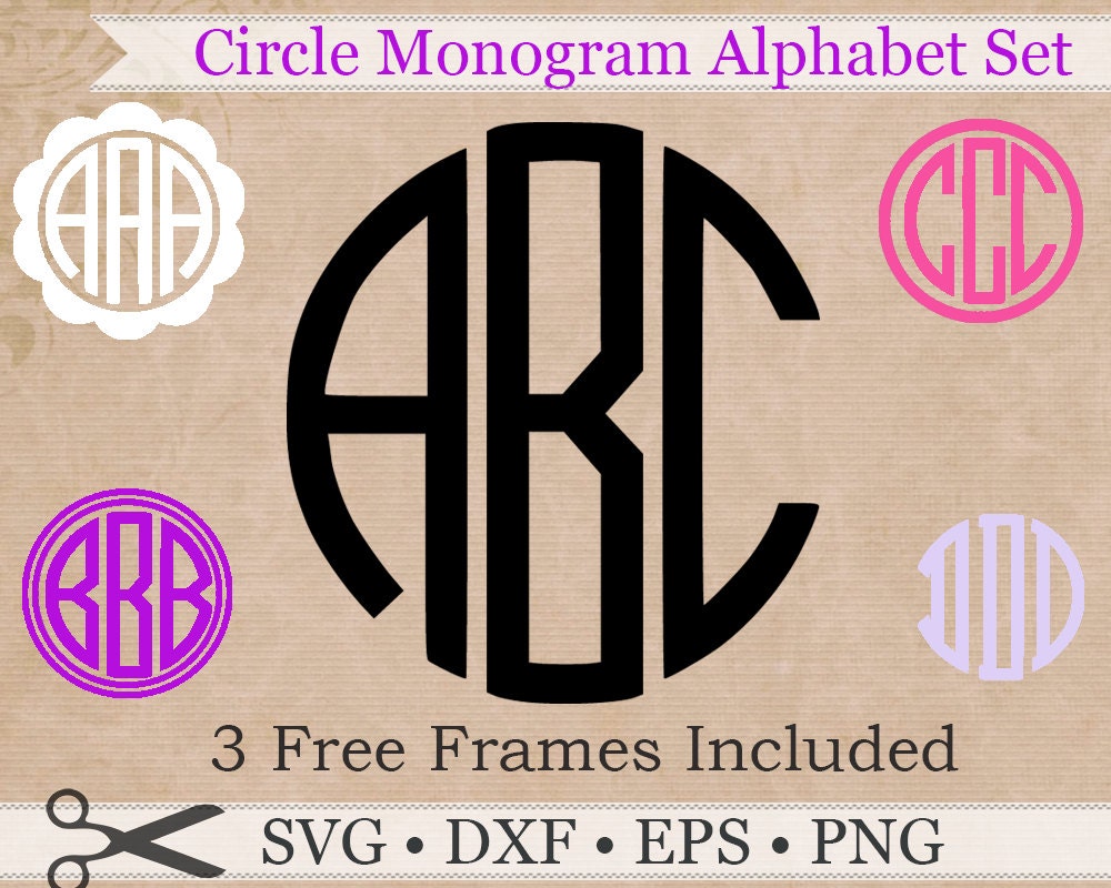 Download Circle Monogram SVG Eps Dxf Png Files Circle Monogram Svg