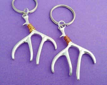antler keyring, antler keychain, deer antler, deer antler keychain, antler jewelry, antler jewellery, deer keyring, deer keychain, deer gift