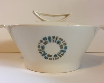 Canonsburg Temporama Mid Century Round Covered Vegetable Dish