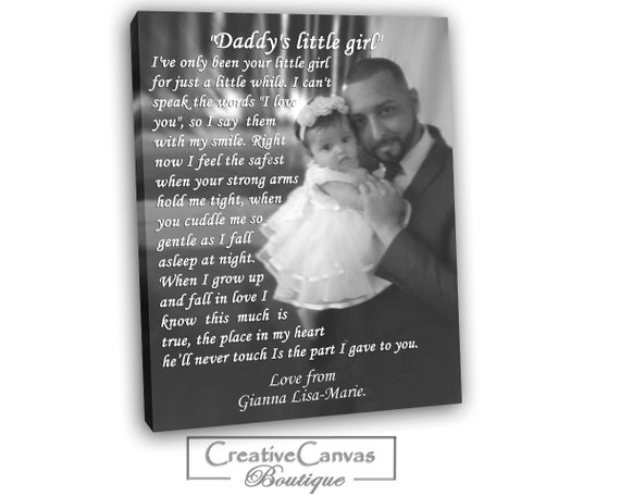 Download Custom canvas Gift Father's Day Gift from daughter Father