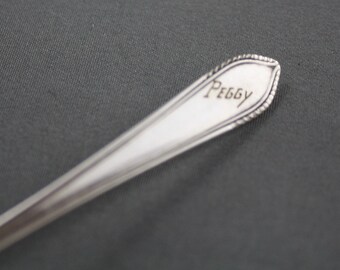Engraved Demitasse Spoons Antique Silverplate Ruth, Florence, Peggy, Frances, Edythe, Kae