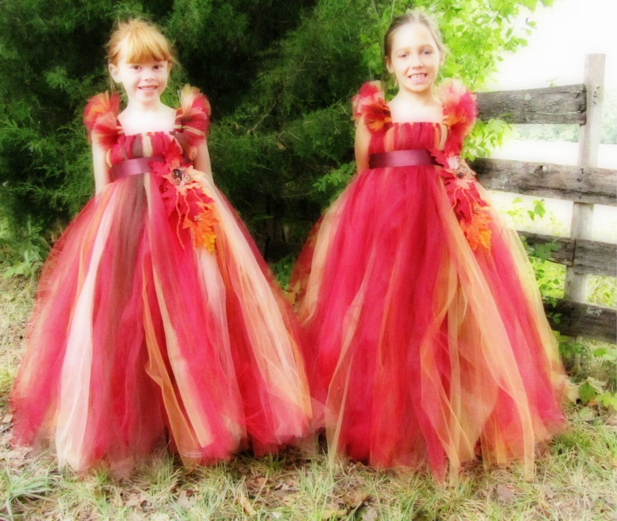 deep red flower girl dresses