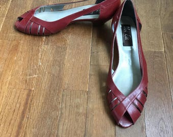 vintage 80s van eli made in italy slip on womens shoes size 9
