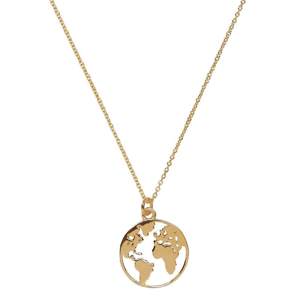 gold filled world map travel necklace carte monde laser cut earth global necklace