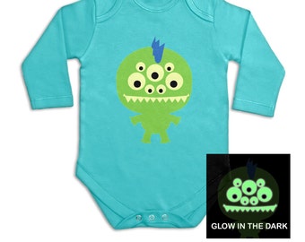 Monster (Glow In The Dark) long sleeve baby grow