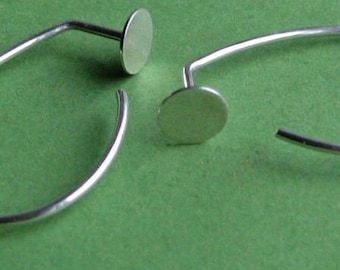 Spot Curl: Sterling Silver Mock-Gauge Earwire Hoop Earrings