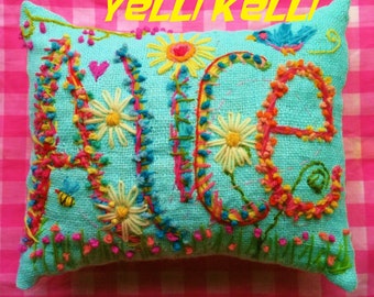 Special Size Bohemian Name Pillow Made To Order YelliKelli
