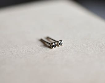 Mini Black Onyx Sterling Silver Studs