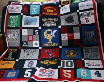 Tshirt Quilts Custom memory blanket (deposit) FREE SHIPPING