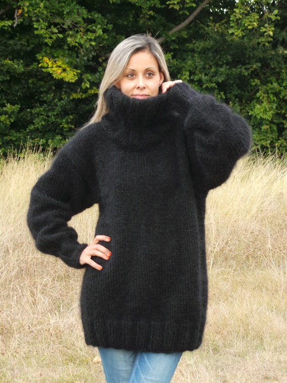 mens black mohair jumper