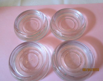 Vintage Funiture Coasters,Anchor Hocking Glass Funiture Coasters, Carpet and Wood Floor Protector, Slides, Candle Holders, Craft Supply